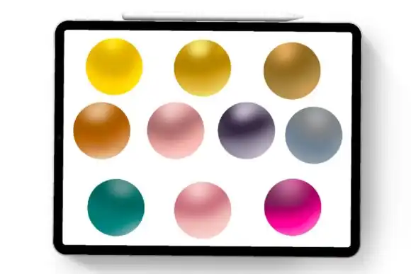 Procreate Metallic Gradient Palette V2 3 074017