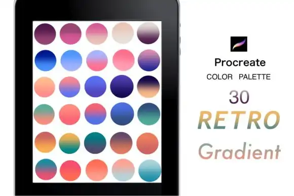 Procreate Palette Retro Gradient