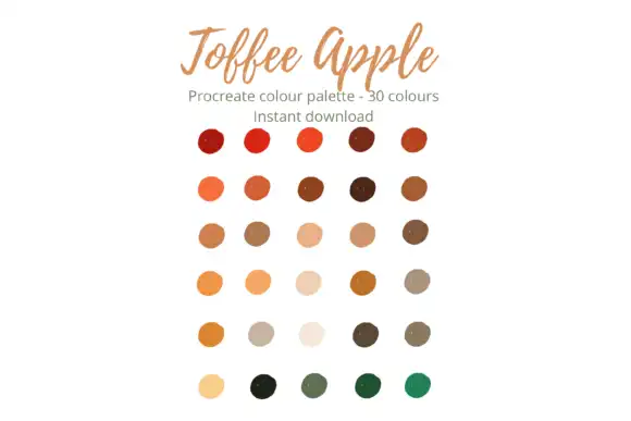 Procreate Palette Swatch Toffee Apple