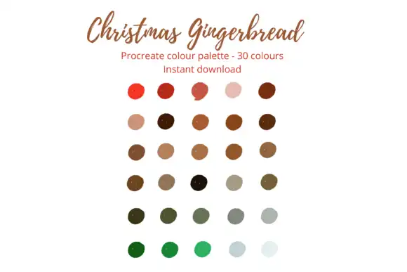 Procreate Palette Xmas Gingerbread
