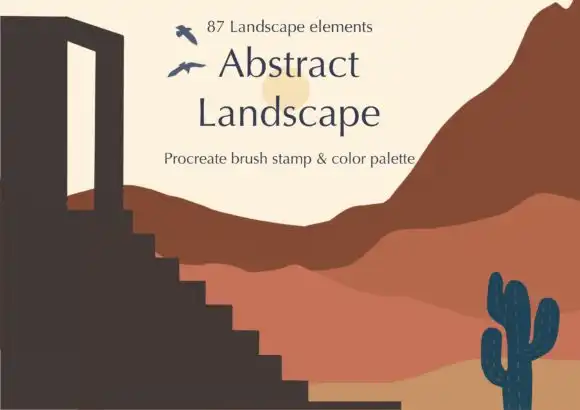 Procreate Stamp Brushes Landscape