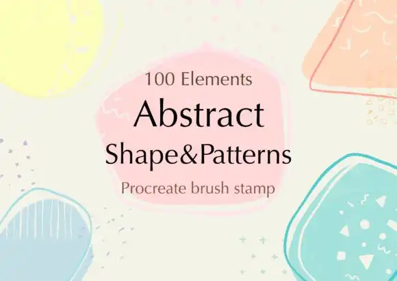 Procreate Stamps Brushes Abstract Shape