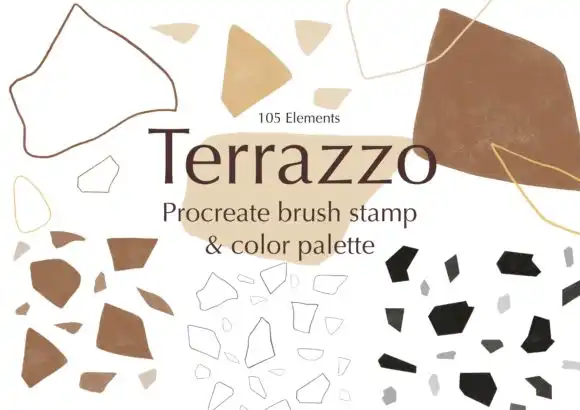 Procreate Stamps Brushes Terrazzo