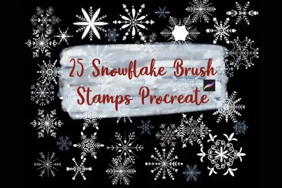 Procreate Stamps Snowflake Brush Stamps