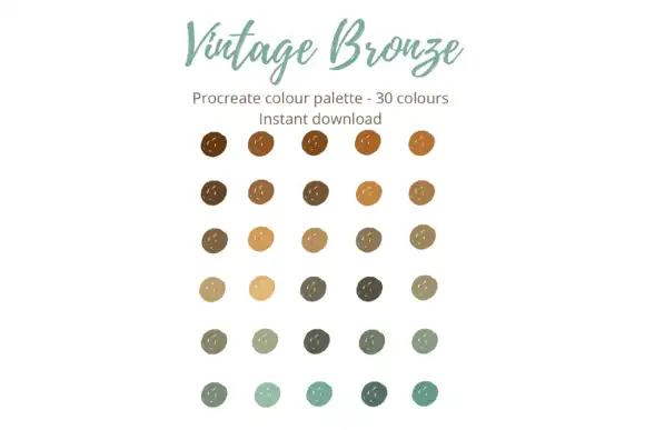 Procreate Vintage Bronze Palette Swatch 3 074029