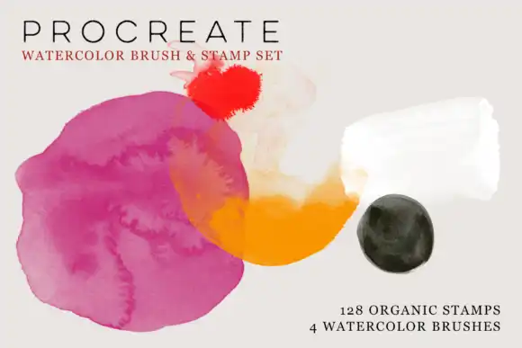 Procreate Watercolor Brush & Stamps 13 072507