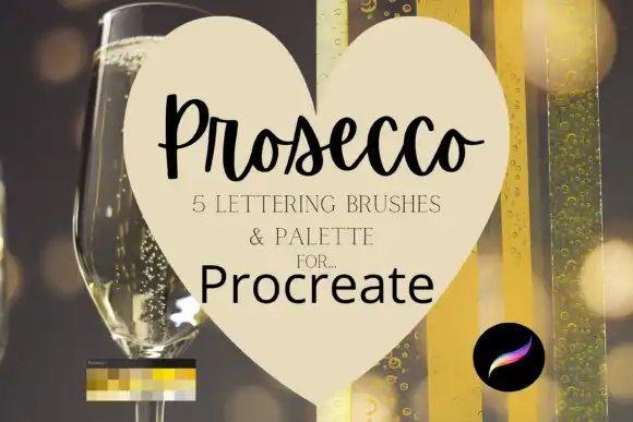 Prosecco Procreate Lettering Brushes