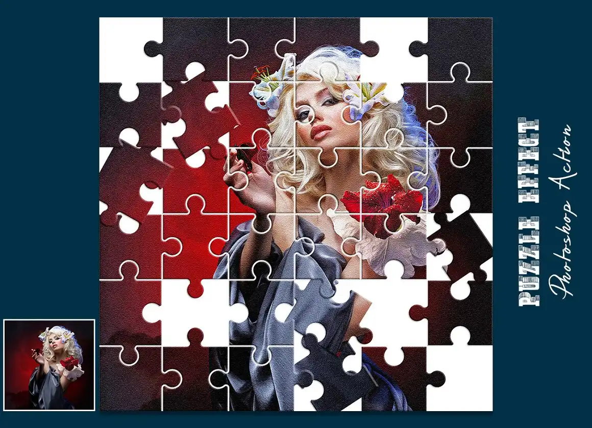 Puzzle Effect Photoshop Action