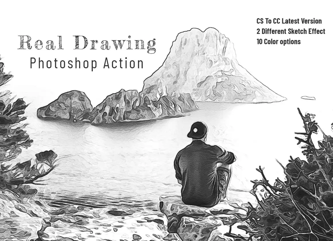Real Drawing Photoshop Action