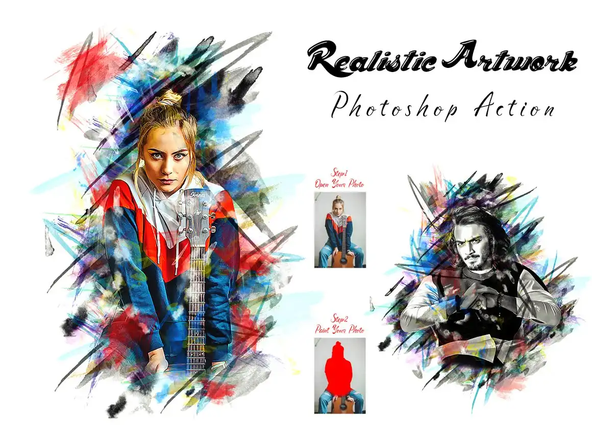 Realistic Artwork Photoshop Action