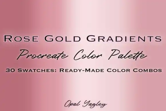 Rose Gold Gradient Procreate Colors Palette