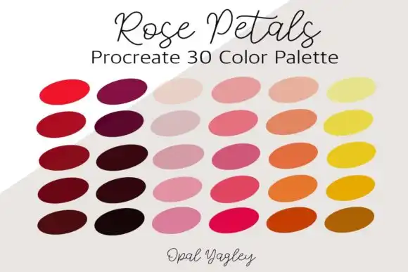 Rose Petals Procreate Color Palette