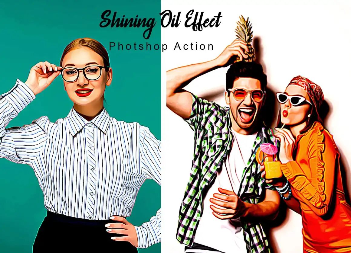 Shining Oil Effect Photoshop Action