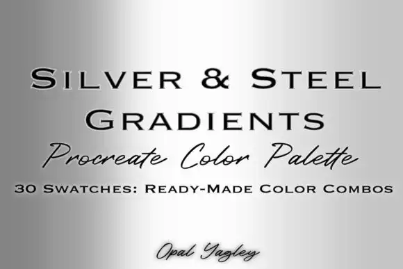 Silver Steel Gradient Procreate Colors Palette
