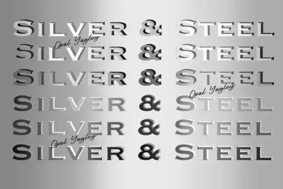 Silver Steel Gradient Procreate Colors Palette 4 074029