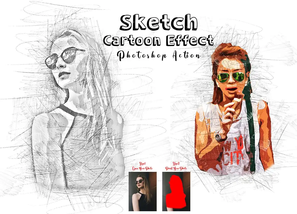 Sketch Cartoon Effect PS Action