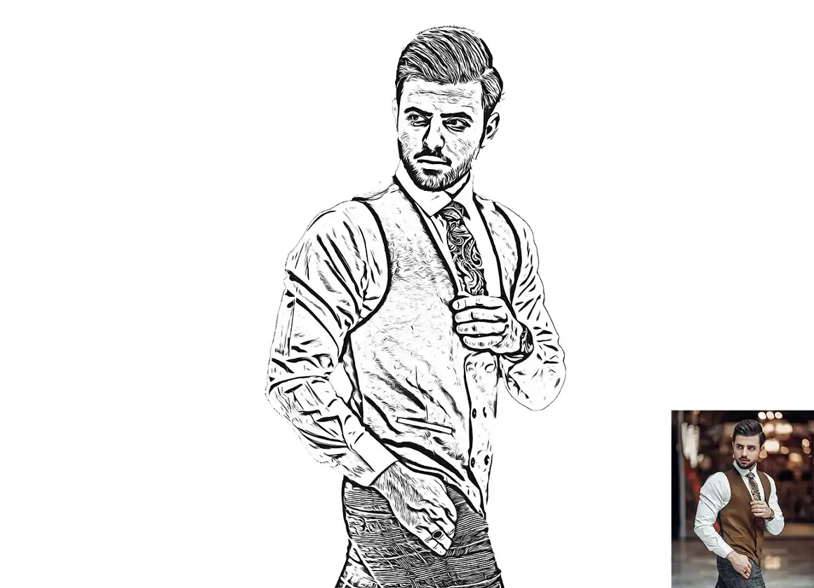 Sketch Oil Effect Photoshop Action - 2 10 078050