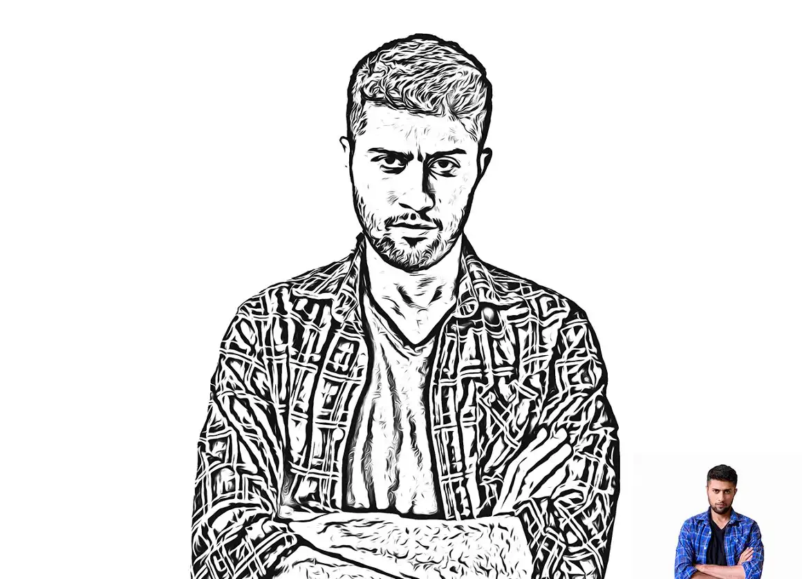 Sketch Oil Effect Photoshop Action - 2 4 078145