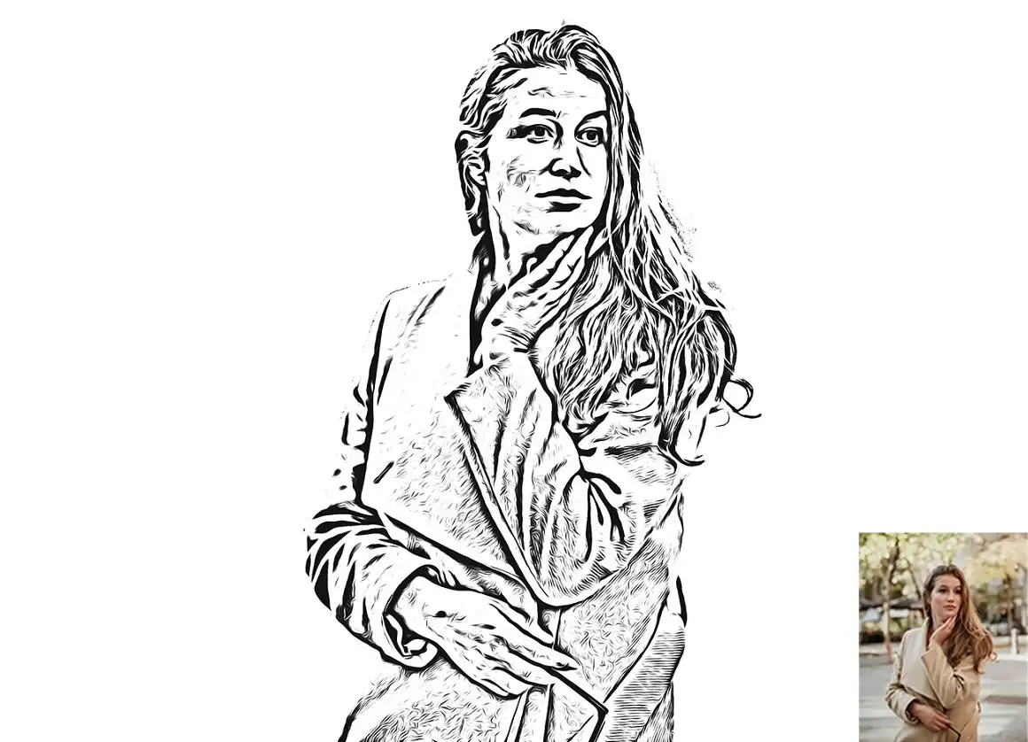 Sketch Oil Effect Photoshop Action - 2 7 078088