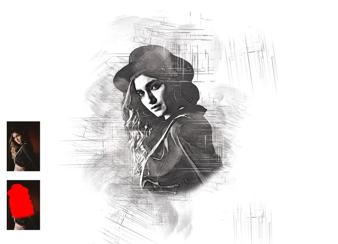 Sketchbook Photoshop Action 9 078078