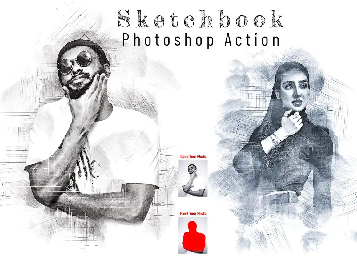 Sketchbook Photoshop Action