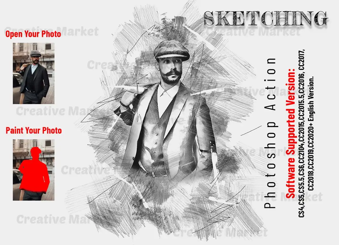 Sketching Photoshop Action
