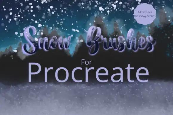 Snow Brushes for Procreate X 14