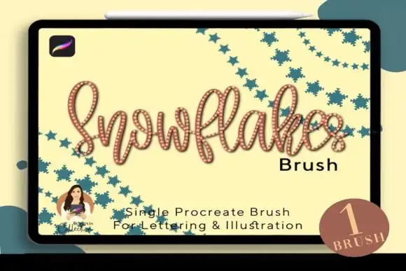 Snowflakes Single Procreate Brush