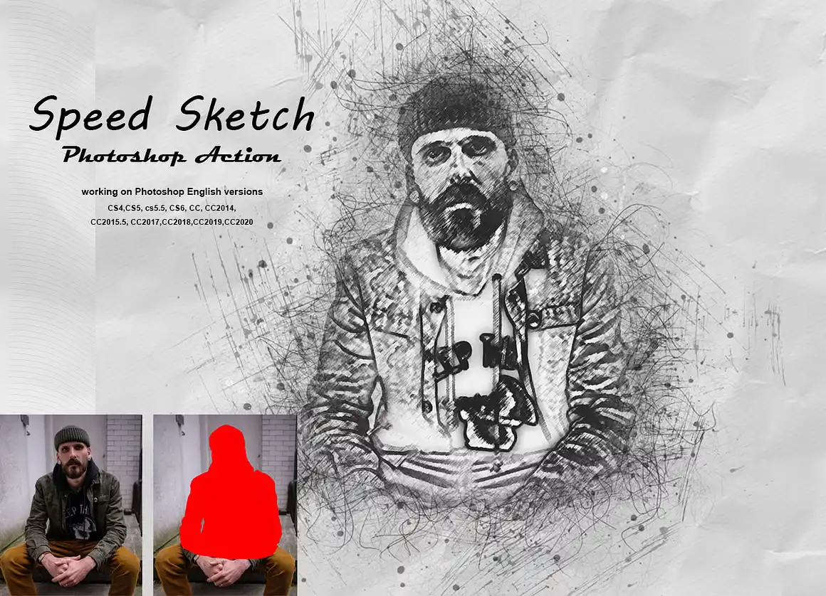 Speed Sketch Photoshop Action-1