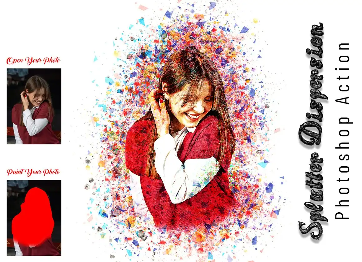 Splatter Dispersion Photoshop Action
