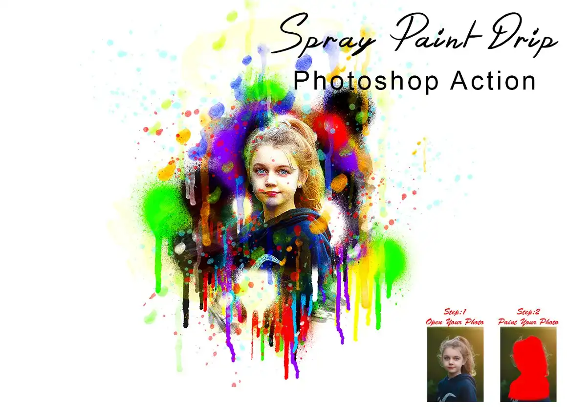 Spray Paint Drip Photoshop Action