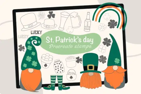 St. Patrick’s Day Procreate Brush Stamps
