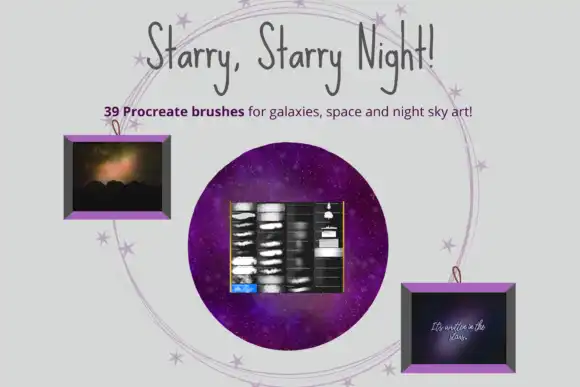 Starry Night Procreate Brushes Palettes