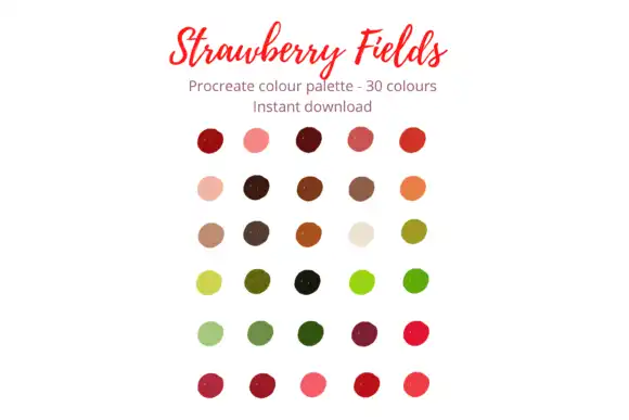 Strawberry Fields Swatch Procreate