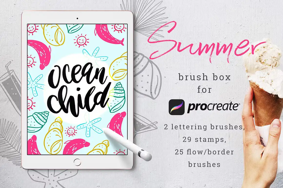 Summer Brush Box for Procreate