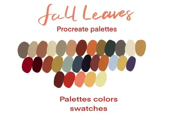 The fall leaves procreate palettes