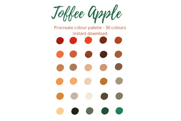 Toffee Apple Procreate Palette Swatch