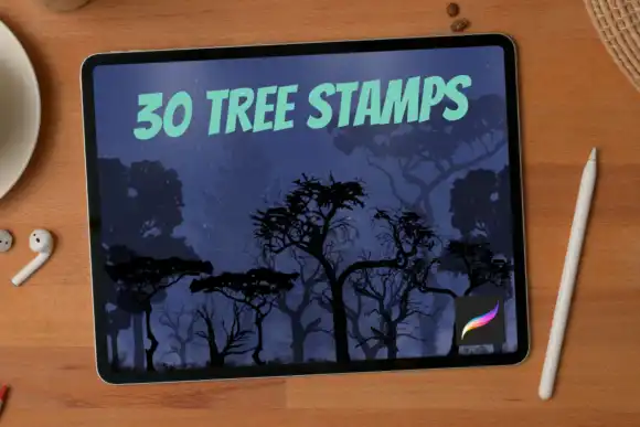 Trees Procreate Stamps