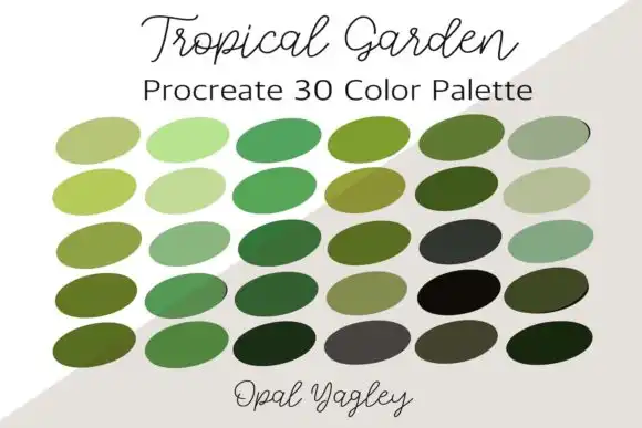 Tropical Garden Procreate Color Palette