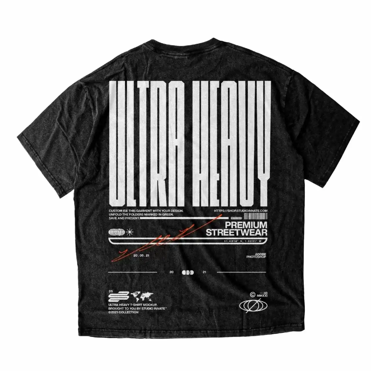 Ultra Heavy T-Shirt Mockup 3 073425