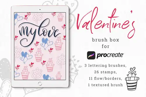 Valentine's Brush Box for Procreate