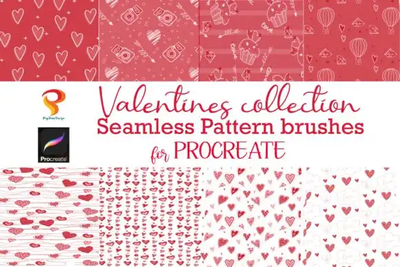 Valentines Procreate Texture Brushes