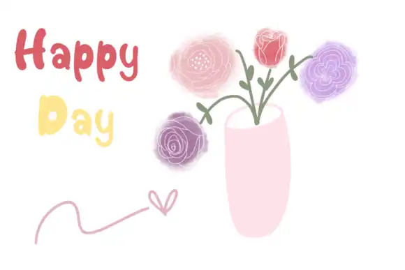 Valentines-watercolor Rose Brush Stamp 7 074029