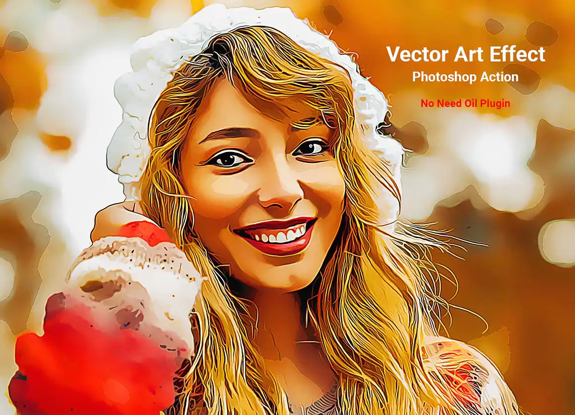 Vector Art Effect Photoshop Action Free Download