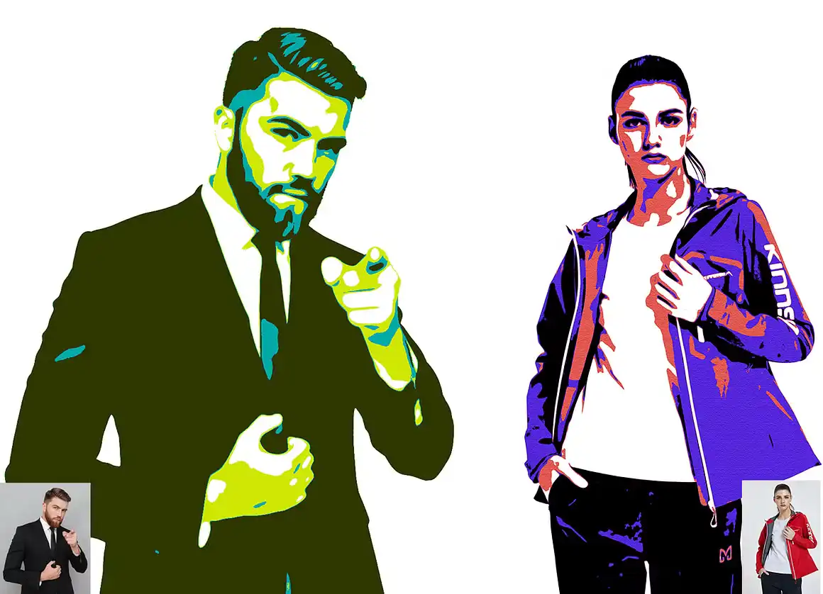 Vector Portrait Photoshop Action 10 078117
