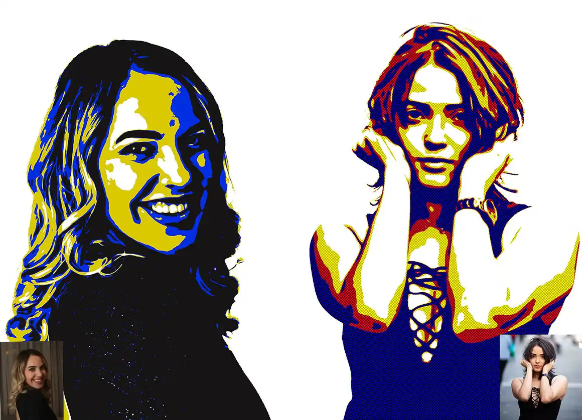 Vector Portrait Photoshop Action 7 078530