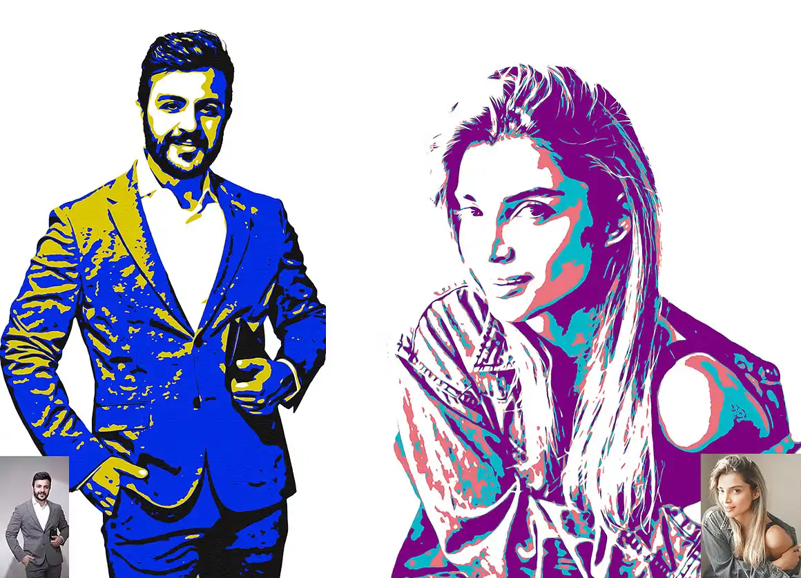 Vector Portrait Photoshop Action 5 078530