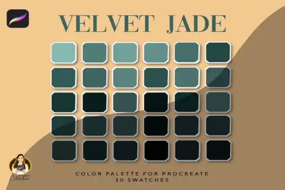 Velvet Jade Procreate Color Palette 30