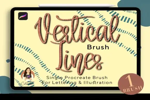 Vertical Lines Procreate Brush