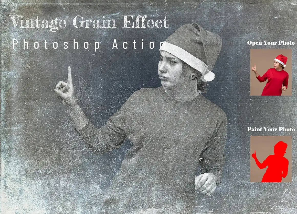 复古颗粒效果PS动作